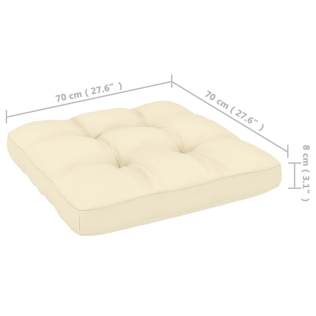 8-tlg. Garten-Lounge-Set Kissen Honigbraun Kiefer Massivholz